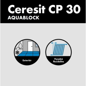 Ceresit Izolácia na elastické utesnenie striech Aquablock CP30 čierna, 5 kg