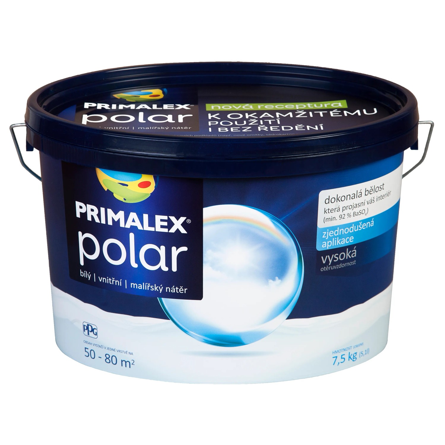 E-shop PRIMALEX Vnútorný maliarsky náter Polar biely 7,5 kg