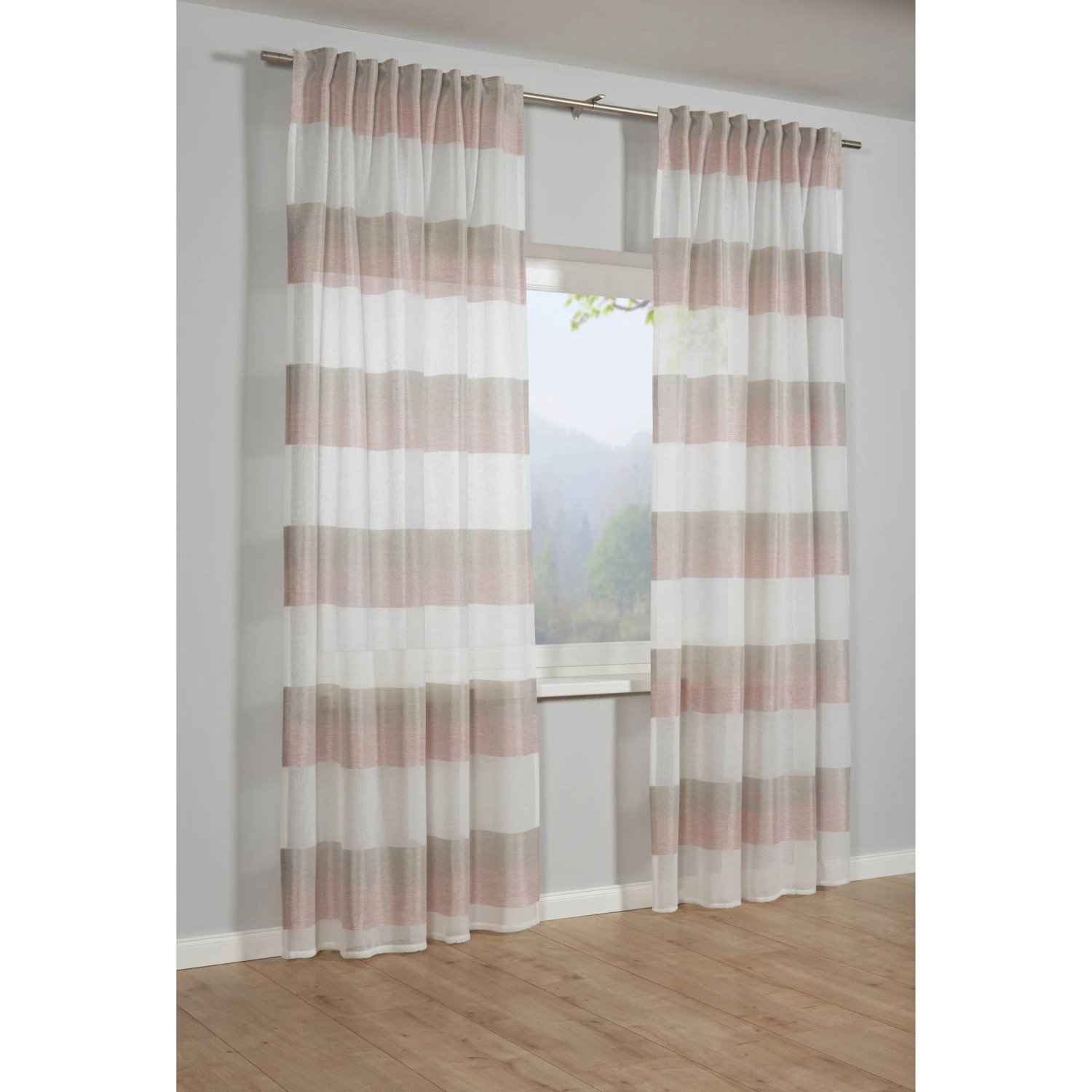 E-shop Bennetti Záves so skrytými pútkami, Etamin, staroružový, 245 x 140 cm