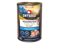 ONTARIO Konzerva pre psov Puppy monoproteín morčacie pate s mrkvou, 400 g ONTARIO Konzerva pre psov Puppy monoproteín morčacie pate s mrkvou, 400 g