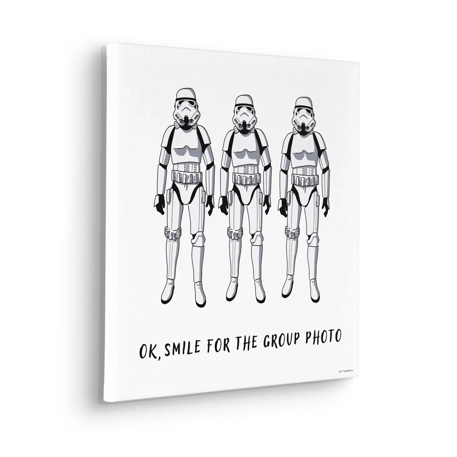 E-shop Komar Nástenný obraz na ráme Star Wars Stormtrooper Group Photo 40 x 40 cm