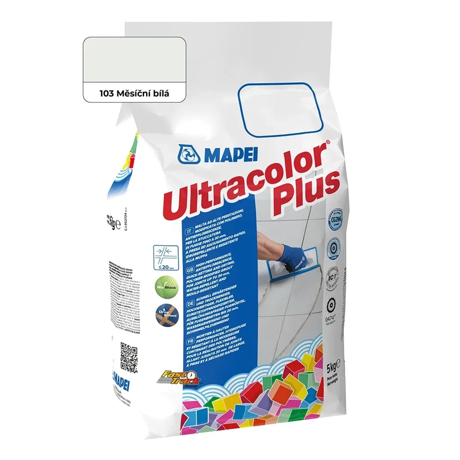 E-shop Mapei Škárovacia hmota Ultracolor Plus 5 kg, 103 mesačná biela