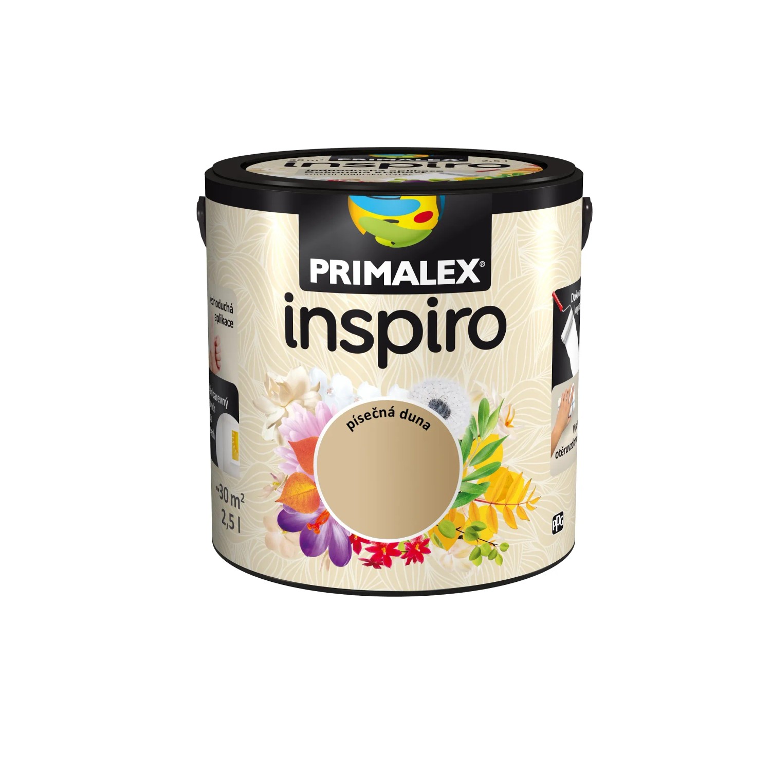 E-shop PRIMALEX Farebný vnútorný maliarsky náter Inspiro piesočná duna 2,5 l