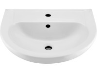 Závesné keramické umývadlo, biela, 58 x 46 x 21 cm