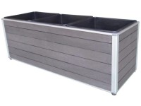 Hranatý kvetináč z WPC Monaco antracitová, 78 x 27 x 27,5 cm