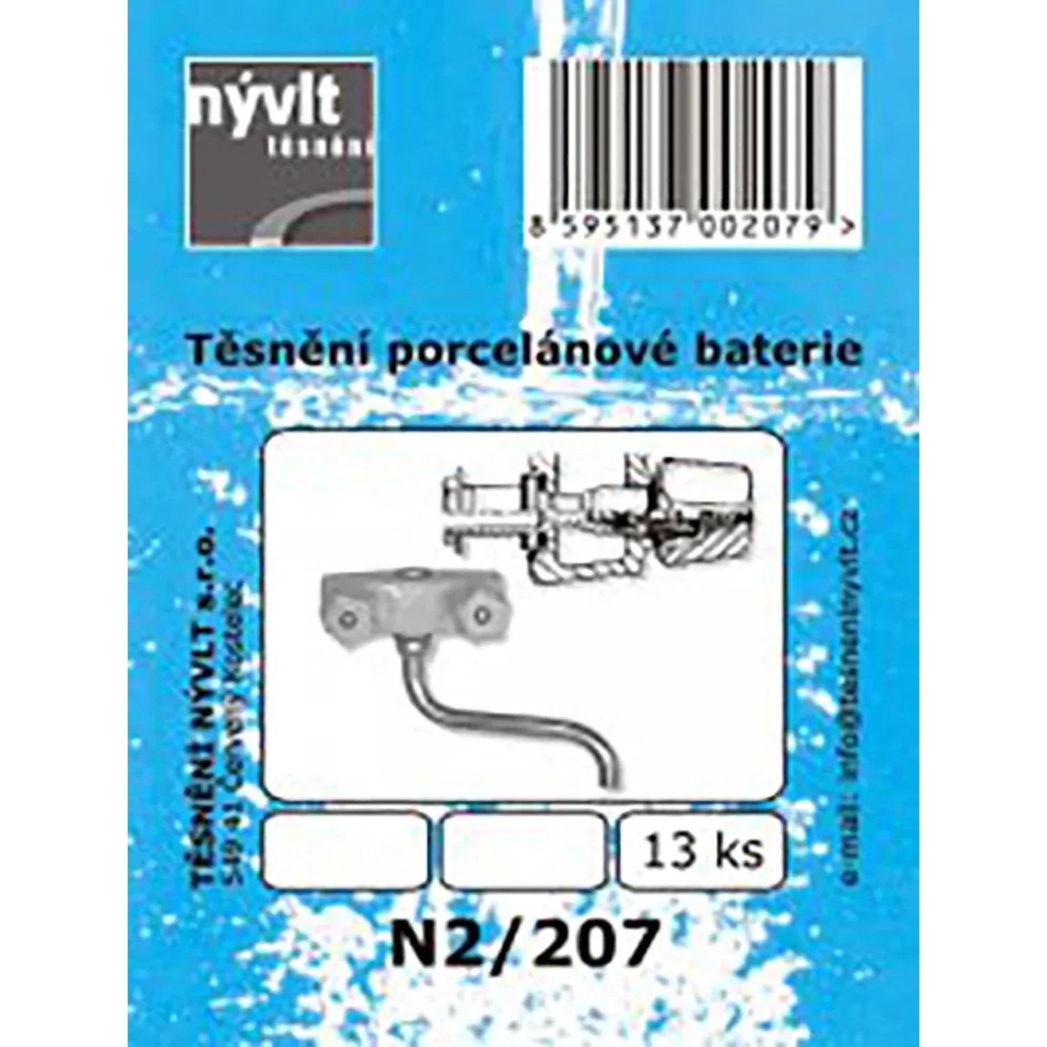 E-shop Súprava tesnení porcelánové batérie, 13 ks