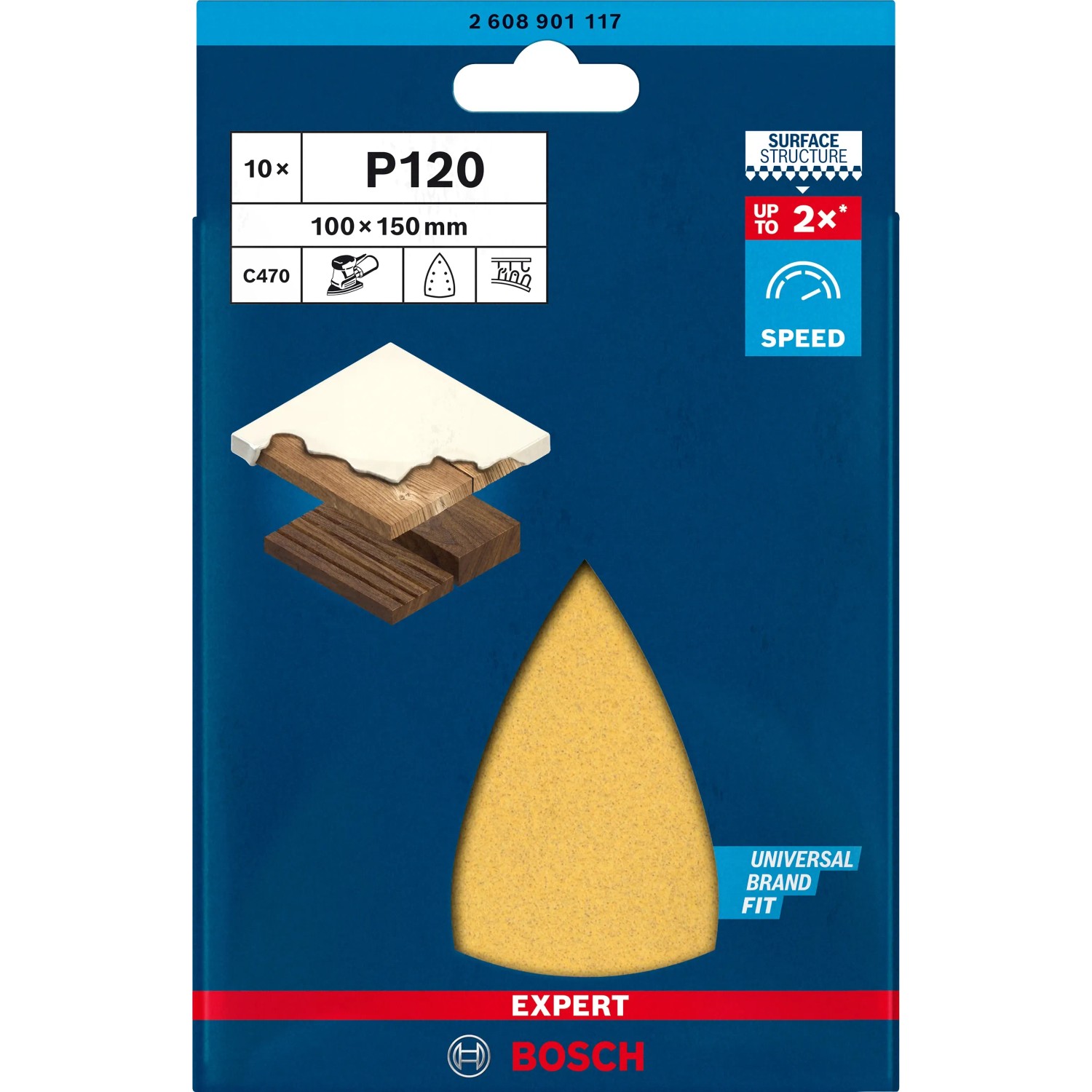 E-shop Bosch Brúsny list Expert C470, P120, 100 x 150 mm, 10 ks