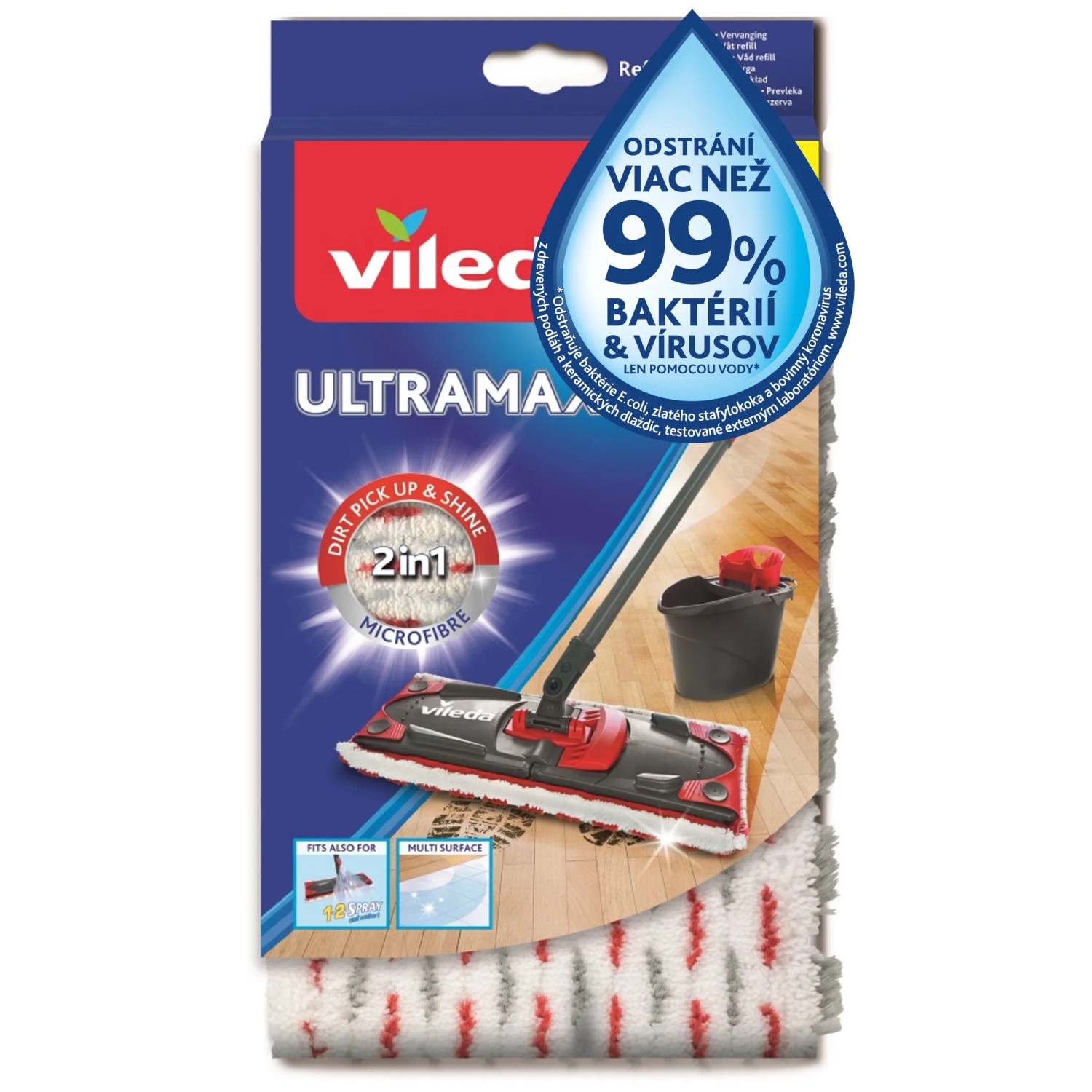 E-shop Vileda Náhradný návlek na mop Ultramax Microfibre 2v1, 1 ks