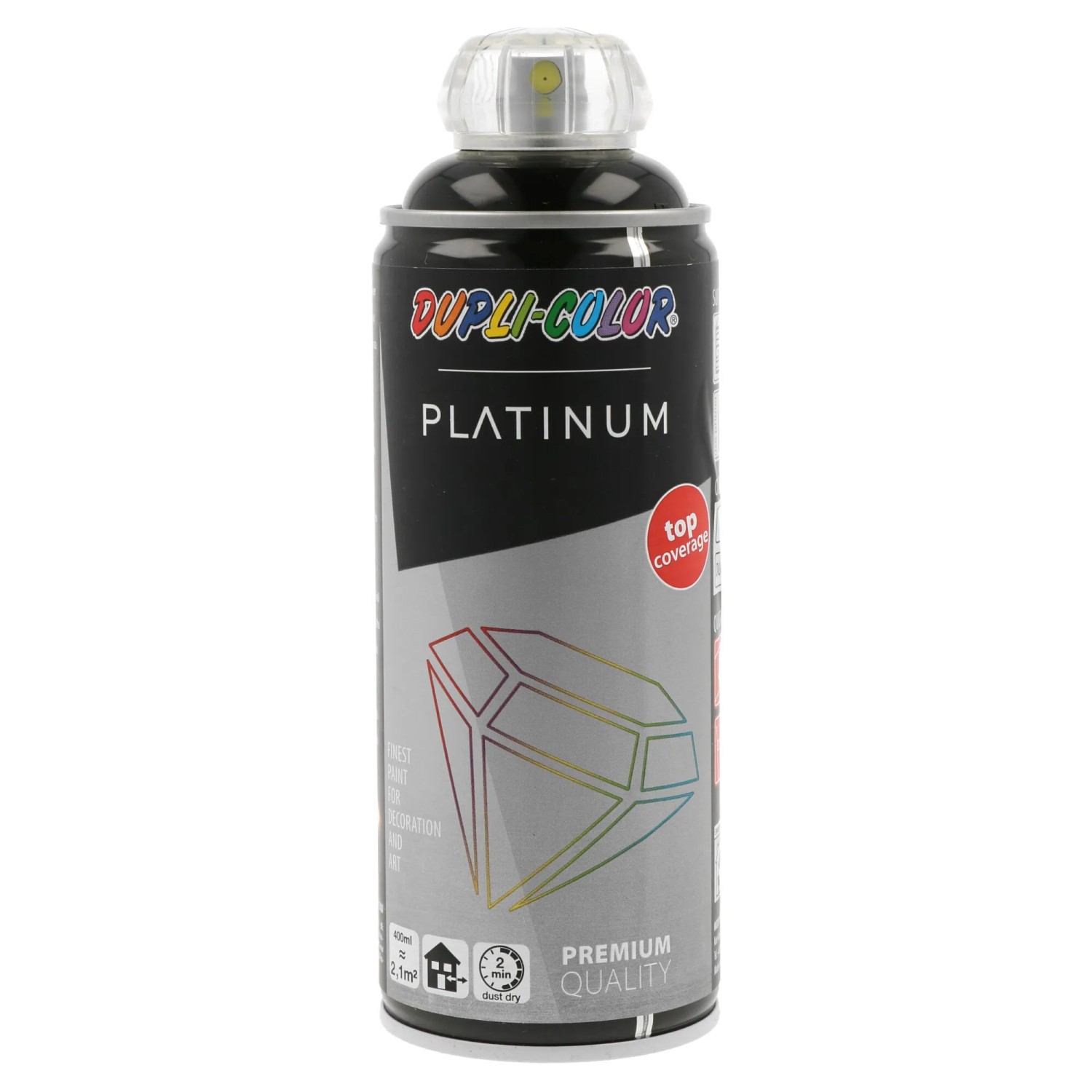 E-shop DUPLI-COLOR Lak v spreji PLATINUM lesklý, RAL 9005 čierna, 400 ml
