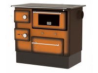 Alfa Plam Sporák Regular 46 Delux pravý, 8 kW, hnedý melír, 92 x 57 x 85 cm