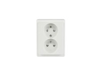 SEZ Dvojzásuvka polozapustená Standard Z 3121 B biela 33 x 80 x 104 mm