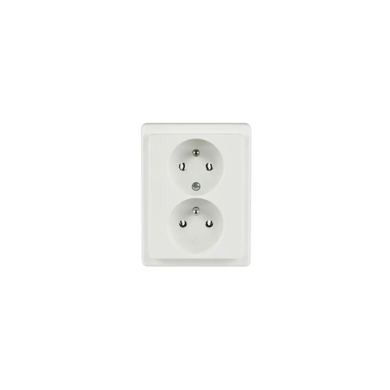 E-shop SEZ Dvojzásuvka polozapustená Standard Z 3121 B biela 33 x 80 x 104 mm