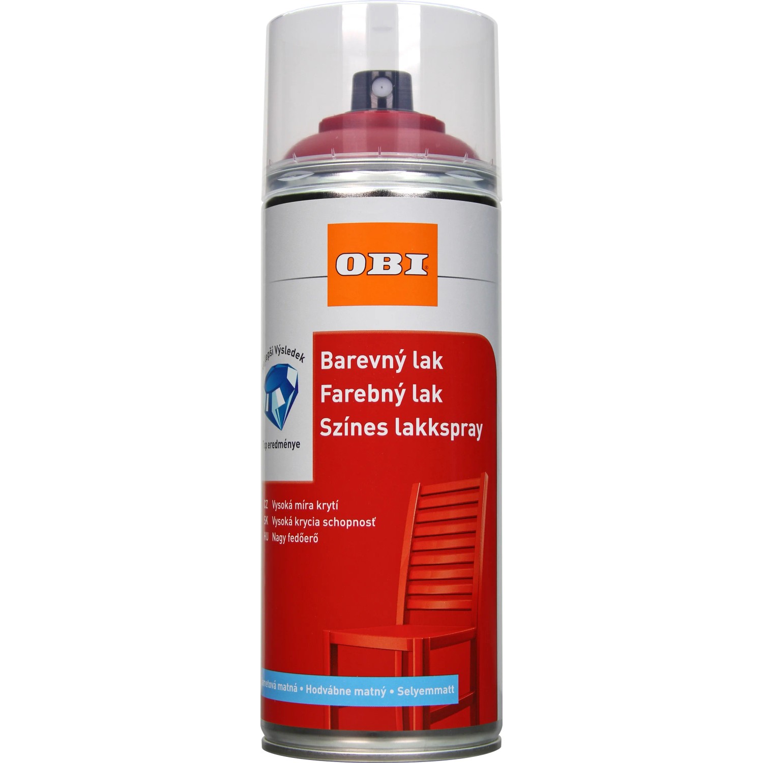 E-shop OBI Lak v spreji hodvábne matný červená hlboká 400 ml