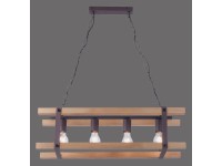 Just Light. Závesné svietidlo Edith 4-bodové, drevo/kov, 75 x 23,5 x 120 cm