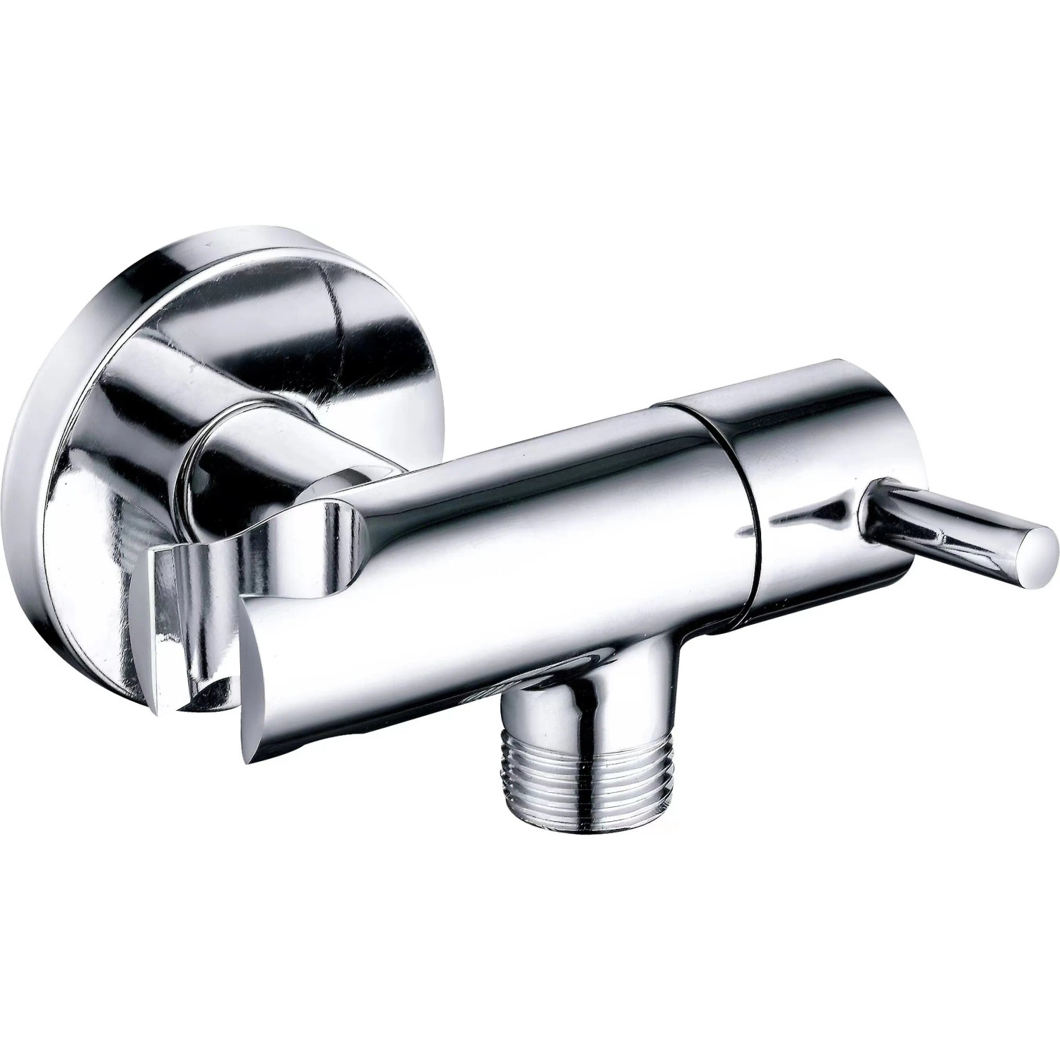 E-shop Nástenný ventil s držiakom sprchy chróm M1/2" x M1/2"