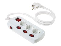 OBI Zásuvková lišta 3 zásuvky 1,5 m biela OBI Zásuvková lišta 3 zásuvky 1,5 m biela