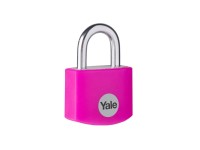 Yale Visiaci zámok YE3B/25/112/1, 3 kľúče, ružový, 44 x 29 x 15 mm