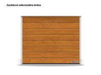 Hörmann Sekčné garážové vráta IsoMatic 40 vr. pohonu, zlatý dub, 2375 x 2125 mm