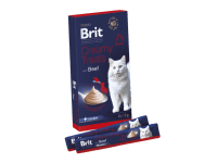 Brit Maškrty pre mačky Premium by Natural Cat Creamy Treats with Beef, 6x 15 g