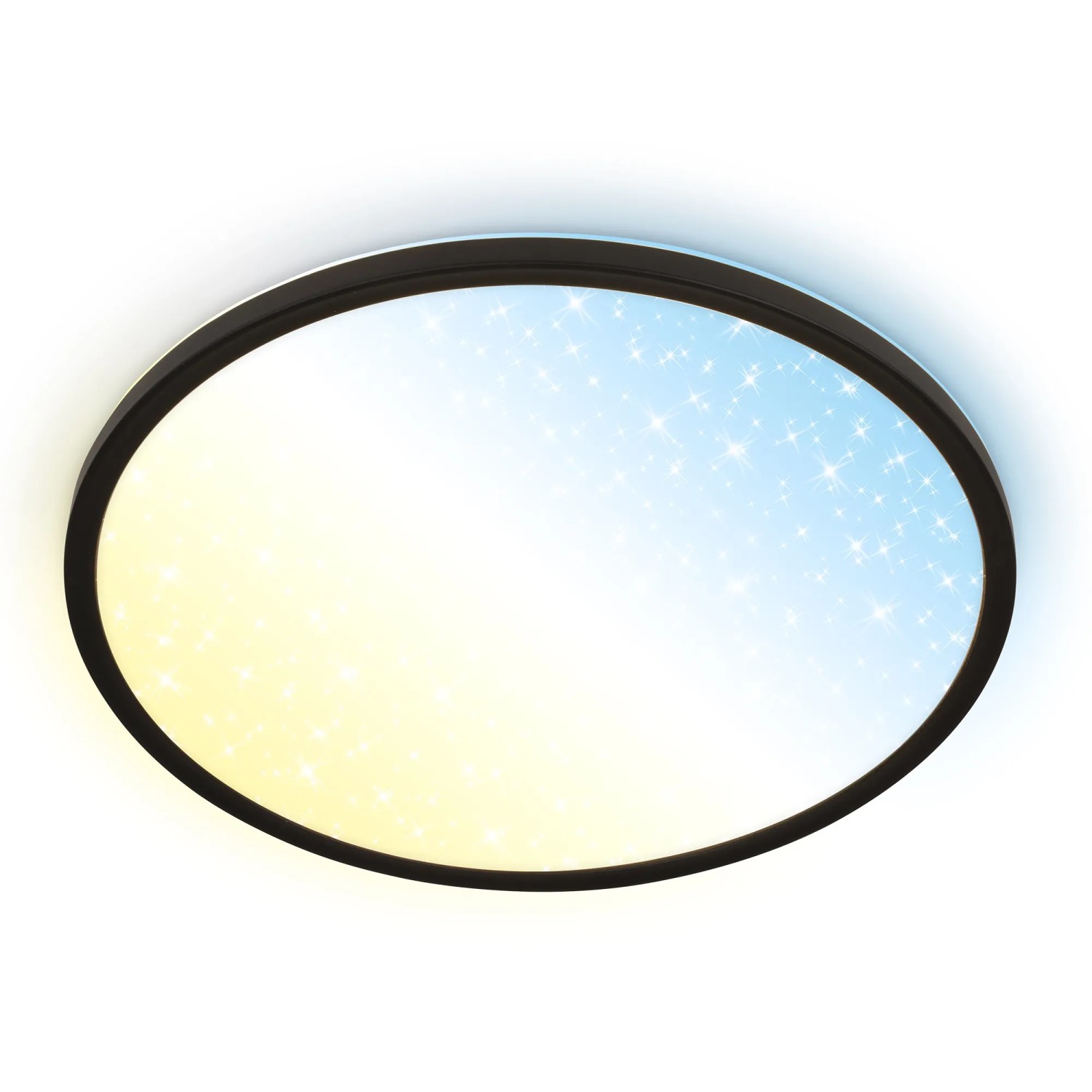 E-shop BRILO LED stropné svietidlo Slim čierna 30W, 3600lm, 3000-6500K, pr. 37,5x3,3 cm