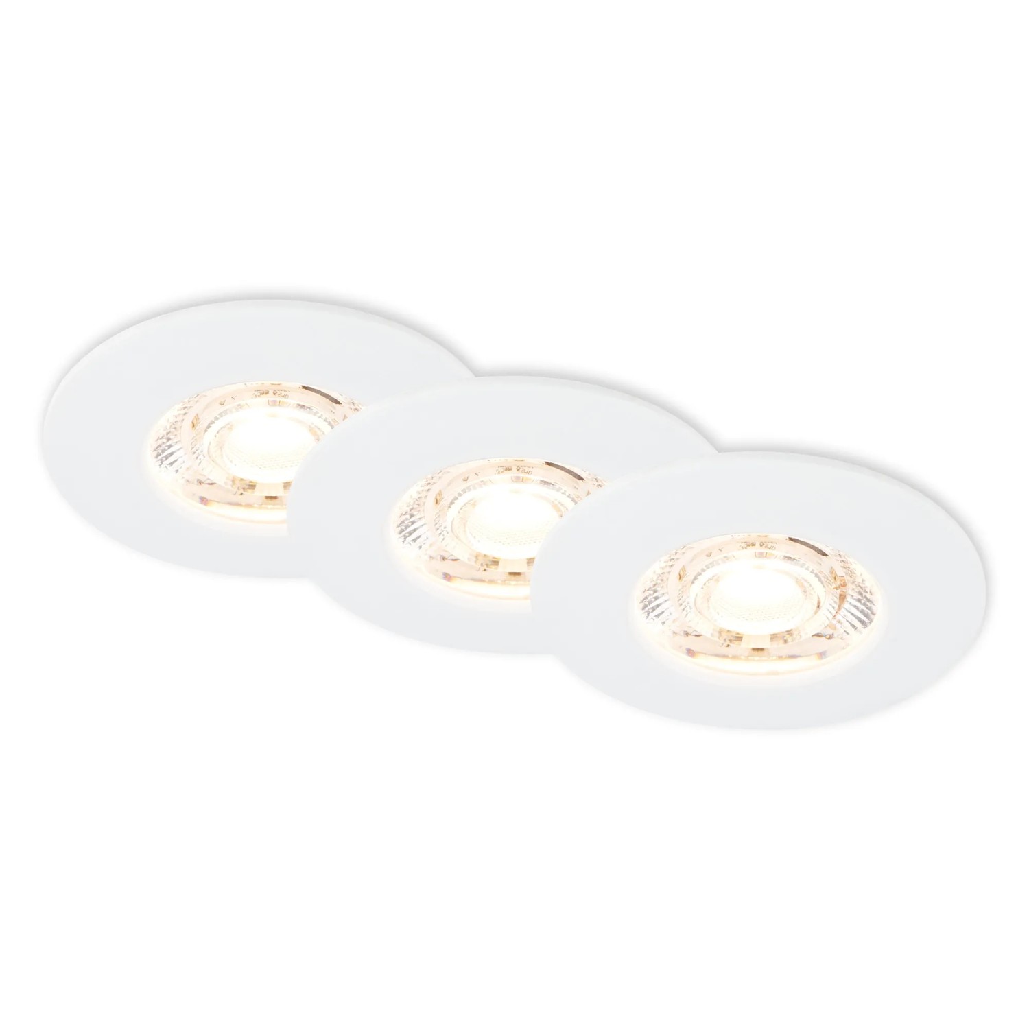 E-shop BRILONER Vstavané LED svietidlo biele 3,6 W 350lm 3000K IP44 pr. 65x25 mm, 3 ks
