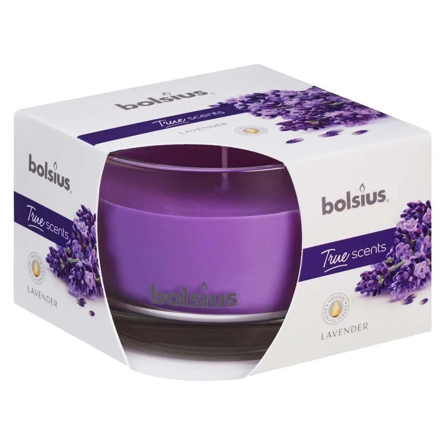E-shop Bolsius Vonná sviečka Aromatic Levanduľa 2.0 sklo 90 x 63 mm