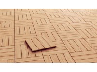 Drevená dlaždica prírodná, drážk. douglaska, 4 ks, 30 x 30 x 2,5 cm