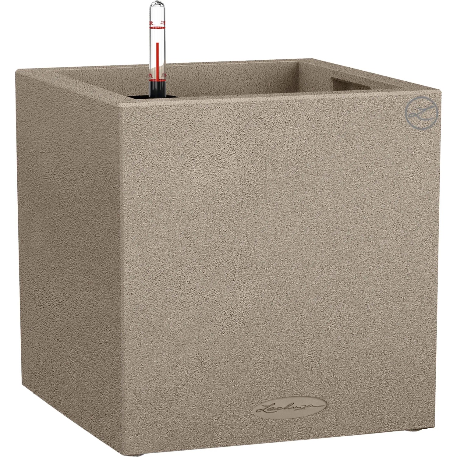 E-shop Lechuza Kvetináč Canto Stone Low 40 béžový, 400 x 400 x 760 mm