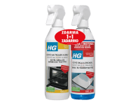 HG Čistič na rúry a grily 500 ml + HG čistič skla a zrkadiel 500 ml