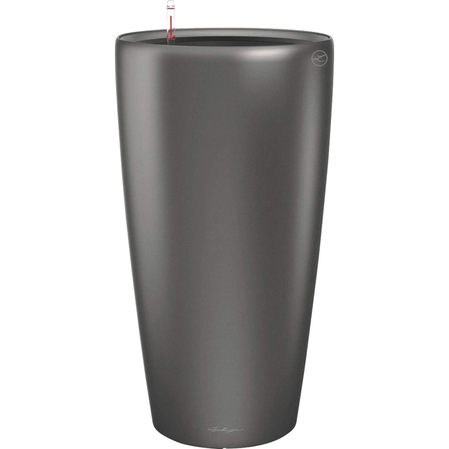 E-shop Lechuza Samozavlažovací kvetináč Rondo 40 antracitová metalická pr. 40 x 75 cm