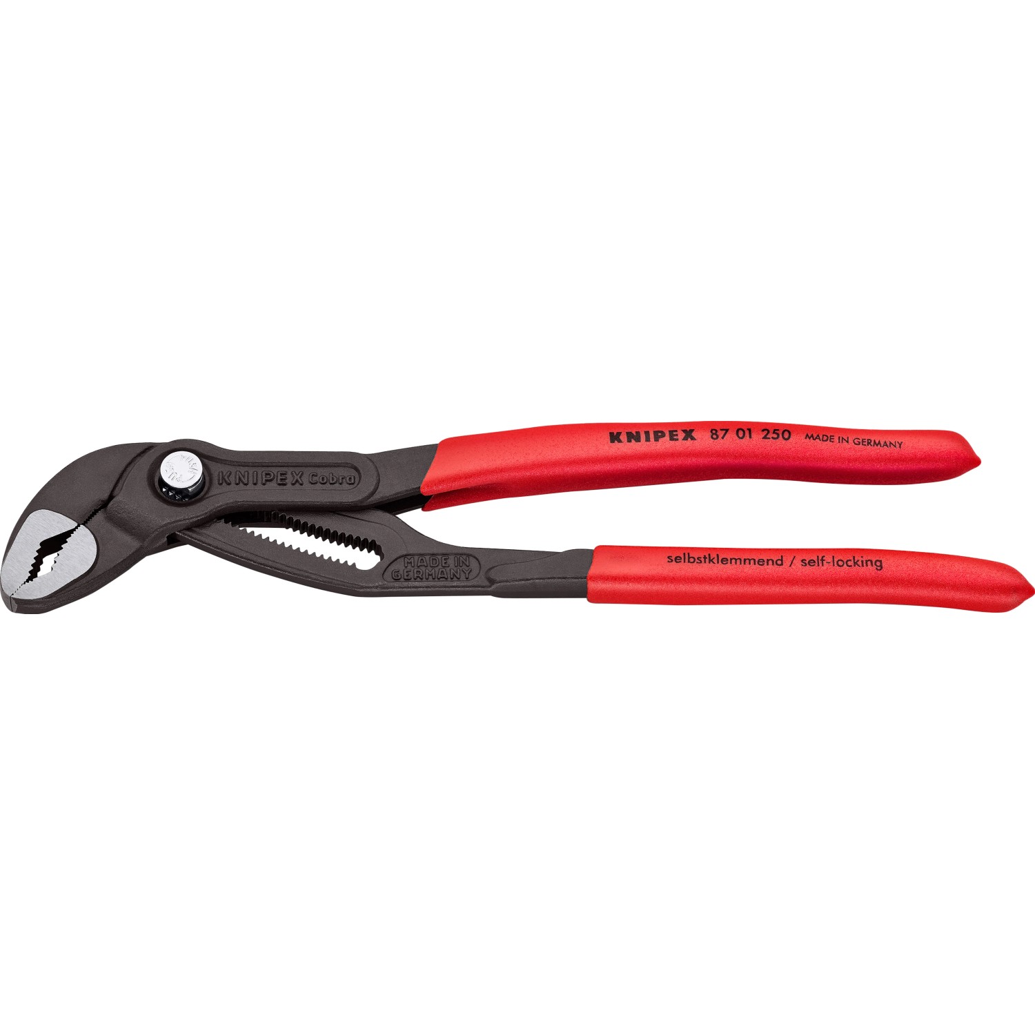 E-shop Knipex Kliešte na vodné čerpadlá Cobra, fosfátované na sivo, 250 mm