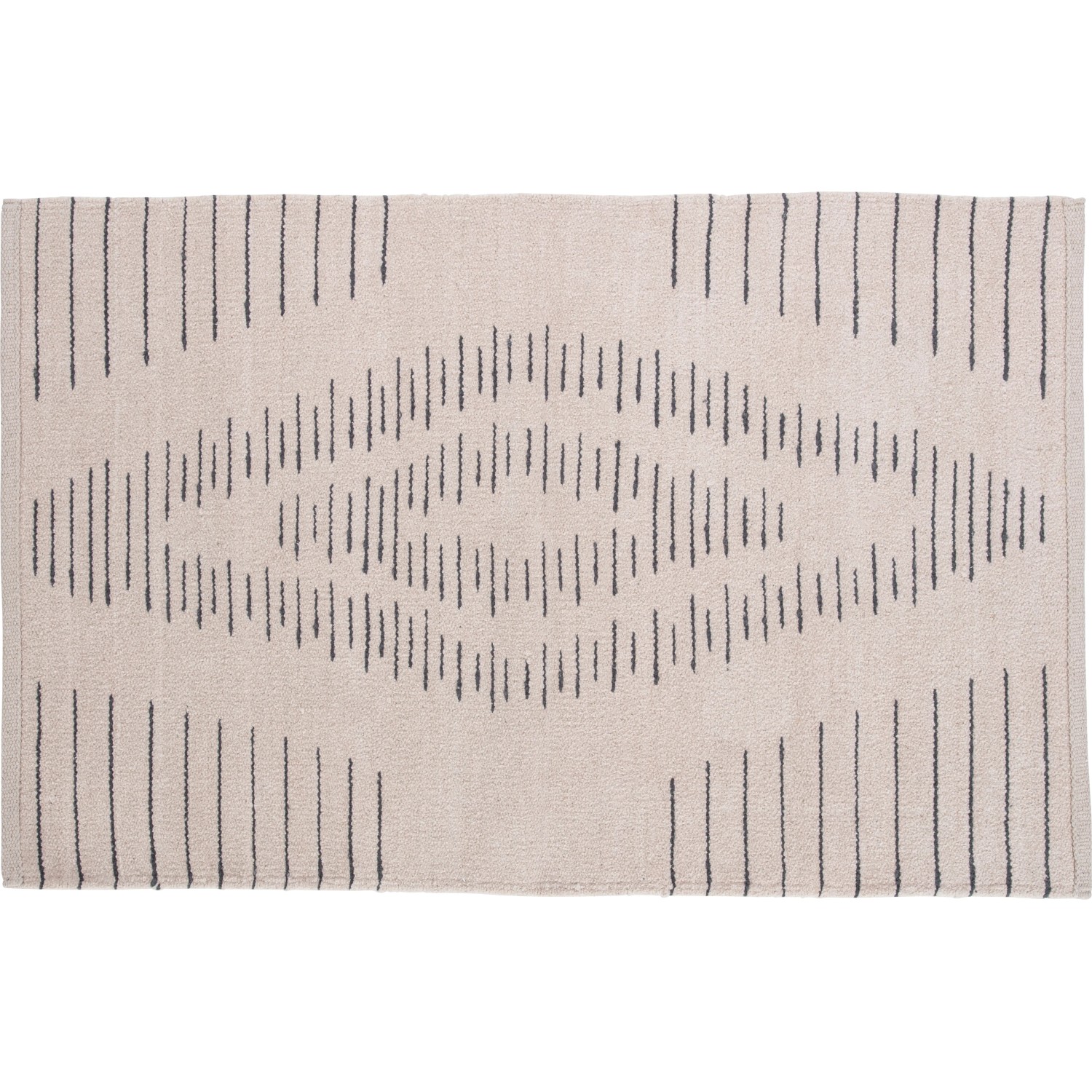 E-shop OBI Bavlnený koberec vzorovaný béžovo-čierny 60 x 90 cm