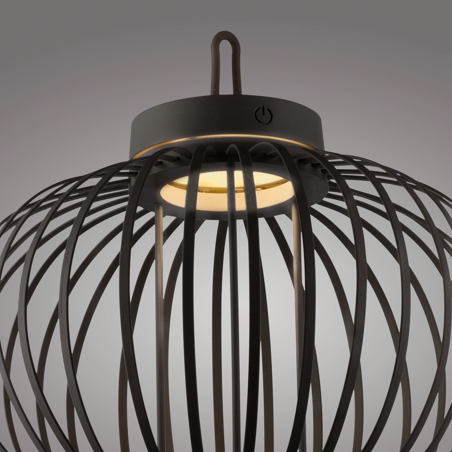 Just Light. Nabíjacie závesné/stol. LED svietidlo Akuba IP44 čierna pr ...
