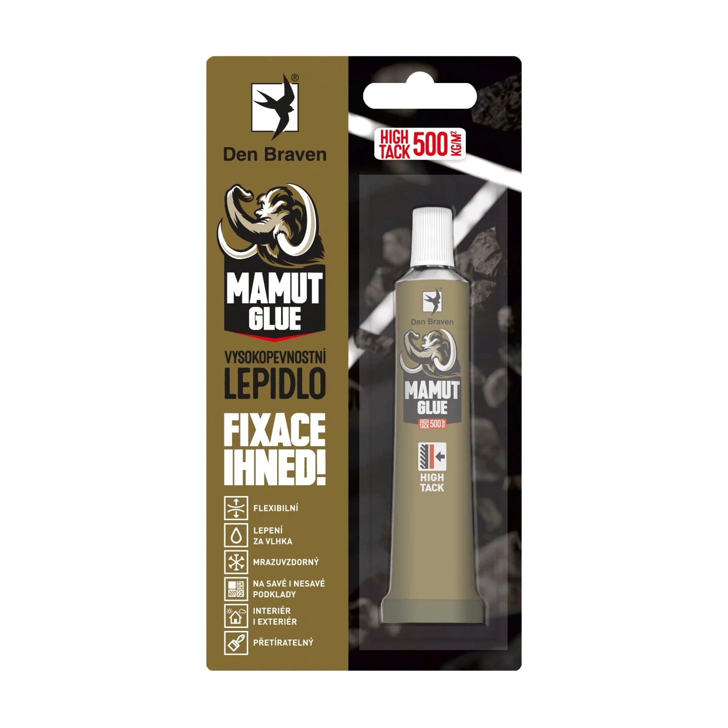 E-shop Den Braven Jednozložkové lepidlo MAMUT GLUE High Tack biele 25 ml