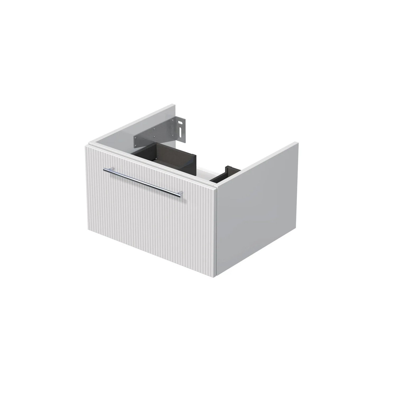 E-shop INTEDOOR Kúpeľ.skriňa pod dosku BEE, úchyt chróm, š. 60 cm, biela 3D pruhy