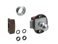 Hettich Nábytkový zámok na stlačenie, strieborno-hnedý, 20 x 48 x 35 mm