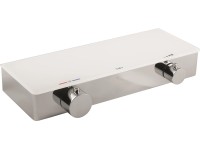 baliv Termostatická sprchová vodovodná batéria biele sklo/chróm baliv Termostatická sprchová vodovodná batéria biele sklo/chróm