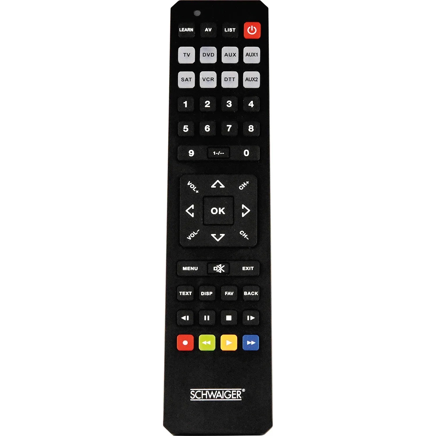 E-shop Schwaiger Univerzálny diaľkový ovládač 8v1 UFB4801 031, 21 x 5 x 1,8 cm