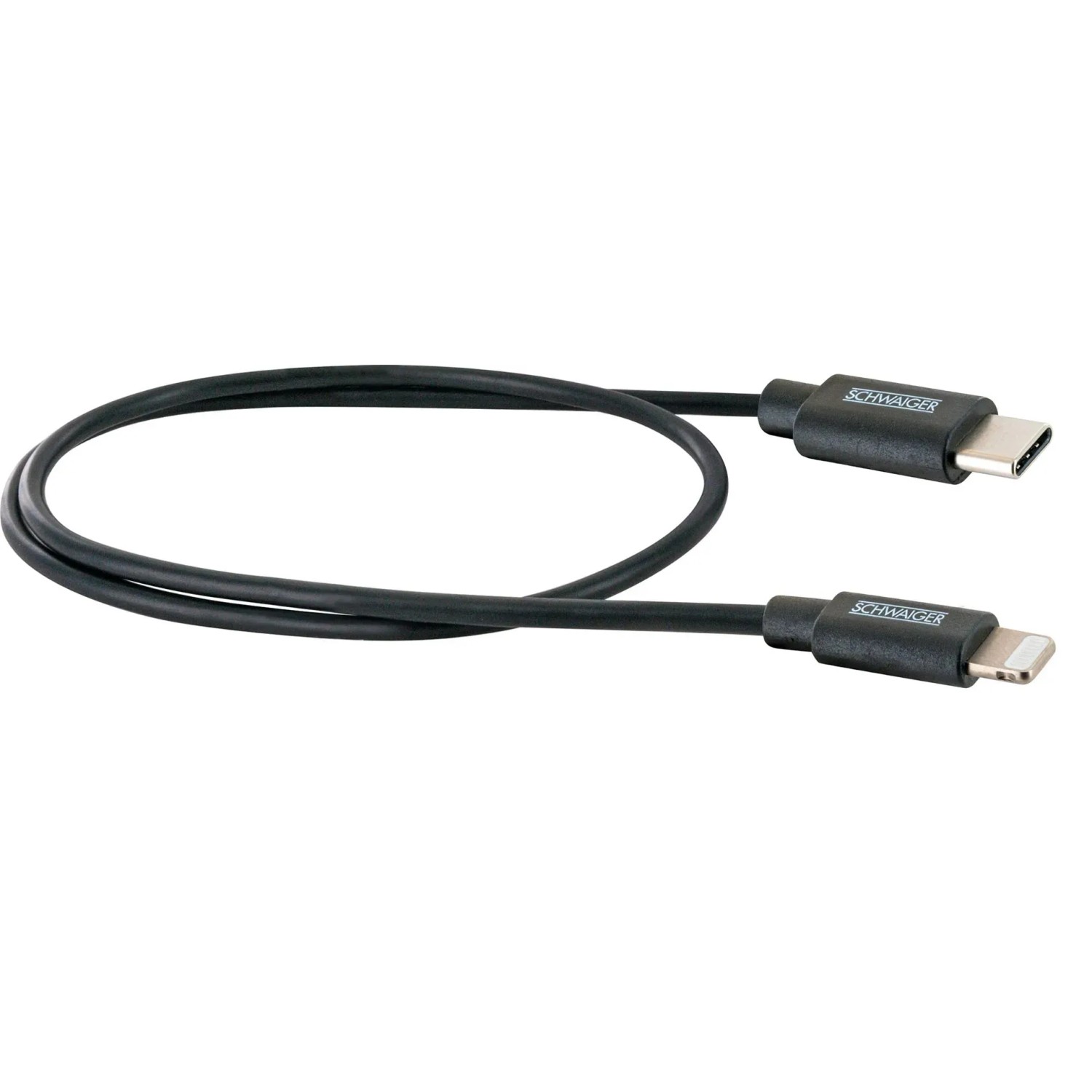 E-shop Schwaiger Synchronizačný a nabíjací kábel USB-C/Lightning, čierna, 0,5 m