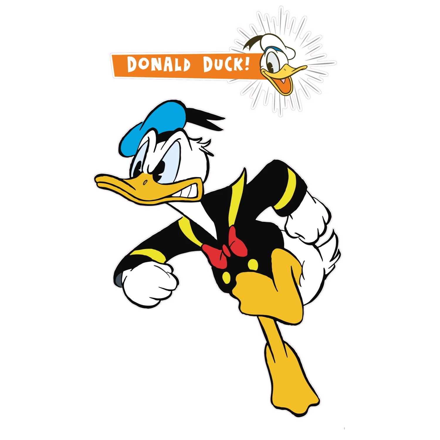E-shop Komar Samolepiaca vliesová fototapeta Donald angry XXL 127 x 200 cm