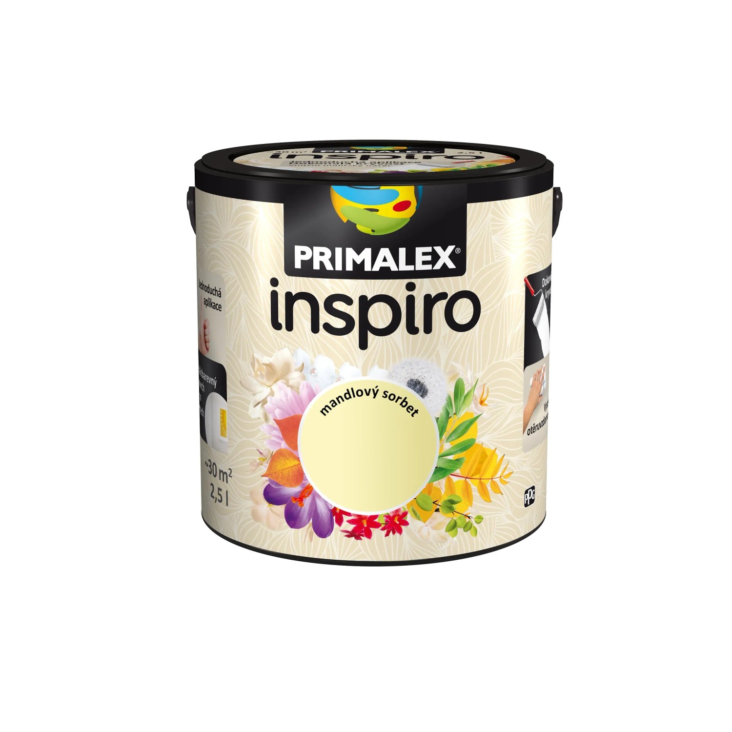 E-shop PRIMALEX Farebný vnútorný maliarsky náter Inspiro mandľový sorbet 2,5 l
