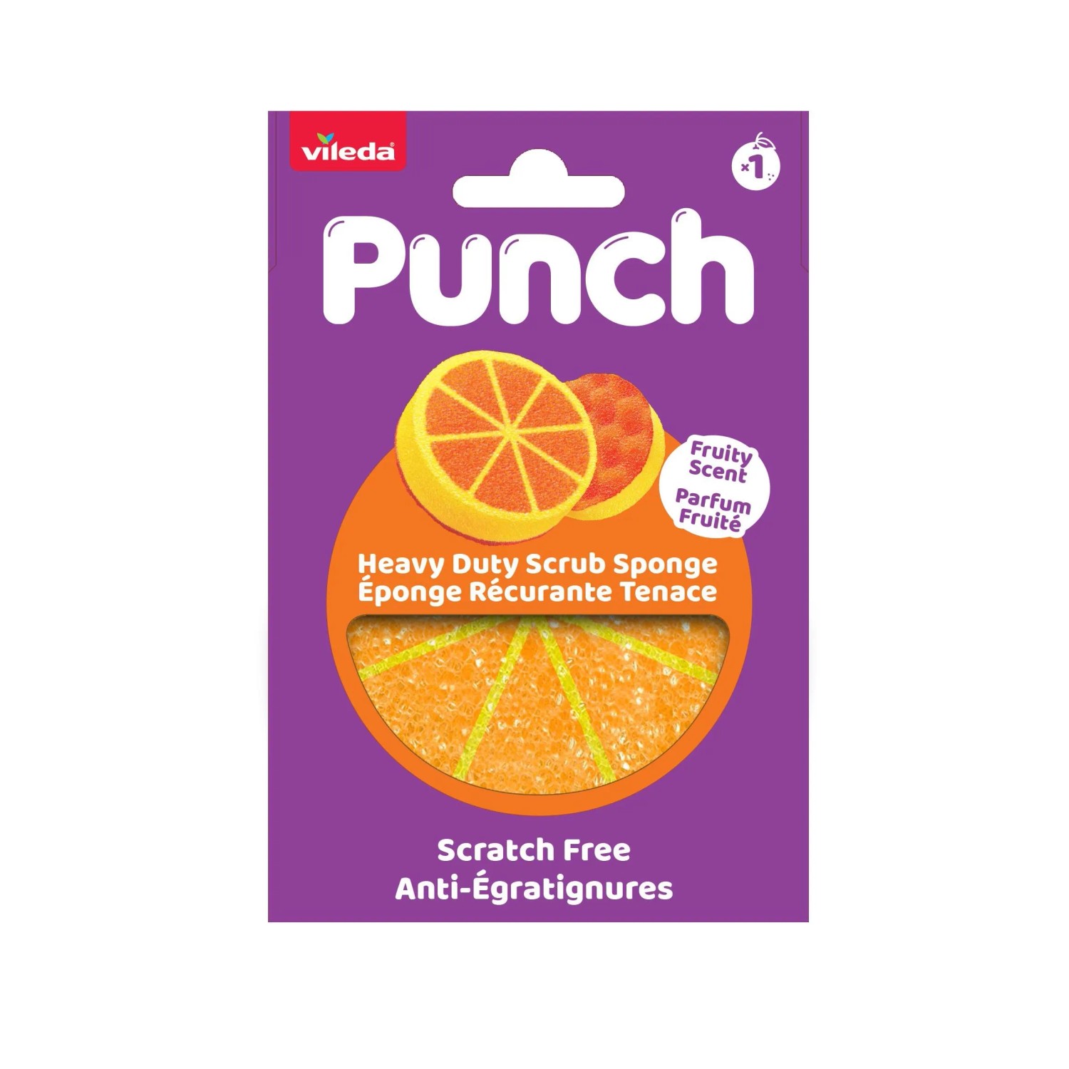 Vileda Viacúčelová hubka Punch Orange 1 ks