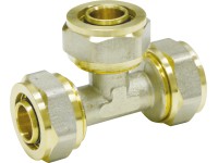 PIPETEC Závitový T-kus SFT161616 medený, 16x2