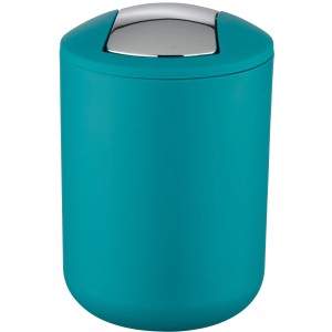 Wenko Kozmetický kôš Brasil Petrol S, 2 l, s výklopným vekom a chrómovaným vekom.