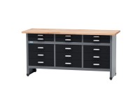 Küpper Dielenský pracovný stôl 12979, 15 zásuviek 84 x 170 x 60 cm