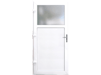 Panto Drevené vedľajšie vchodové dvere K504, biela, 98x198 cm, Ľ - otváranie von