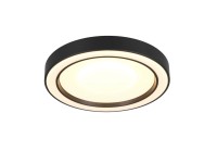 Reality Stropné LED svietidlo Arco, RGBW, 2700-6000K, matná čierna, pr. 40 cm