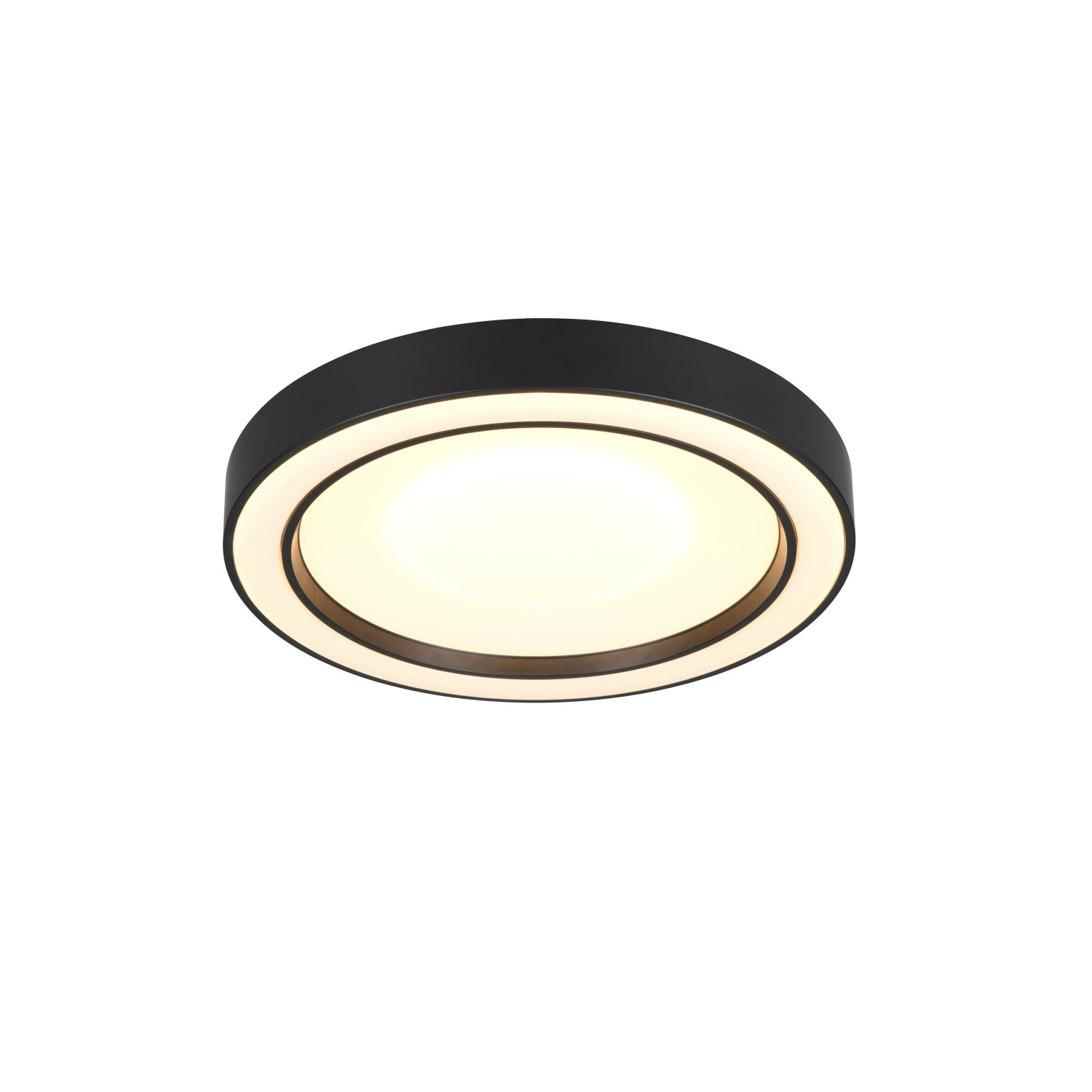 E-shop Reality Stropné LED svietidlo Arco, RGBW, 2700-6000K, matná čierna, pr. 40 cm