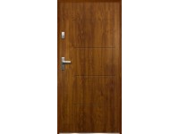 O.K. DOORS Oceľové vchodové dvere NIKE P55 zlatý dub 80 P