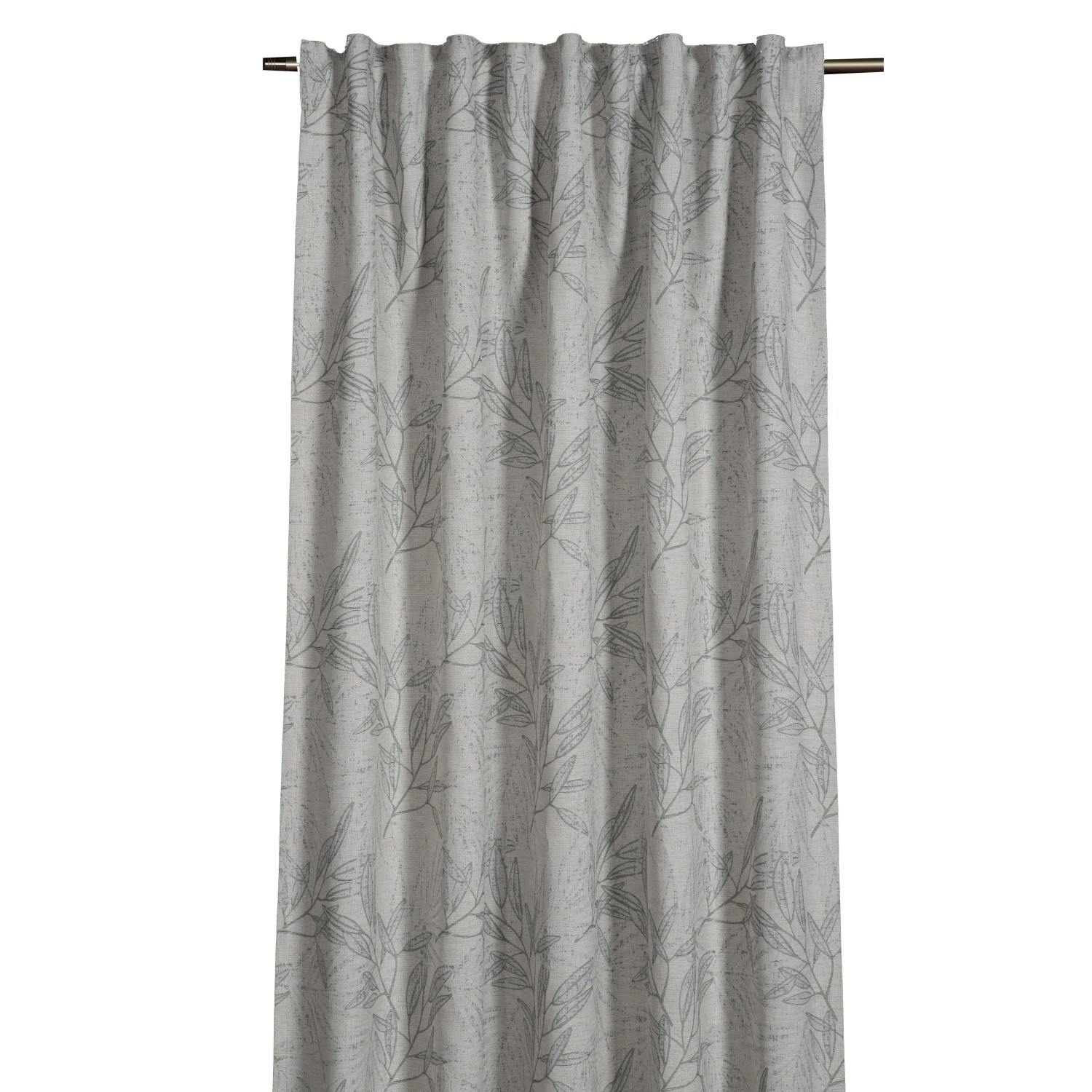 E-shop Sehlbach Záves so skrytými pútkami, reliéf vetiev, tmavo zelený, 175 x 135 cm